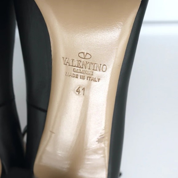 Valentino Tango Ankle Strap Pumps Black Leather Size 41 - Picture 12 of 12